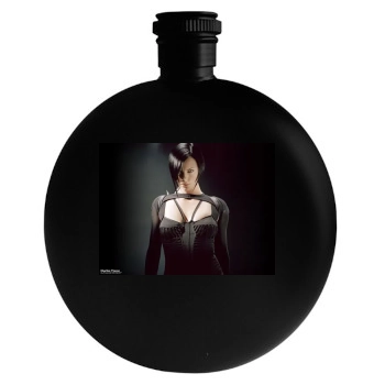 Charlize Theron Round Flask