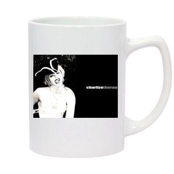 Charlize Theron 14oz White Statesman Mug