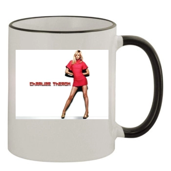 Charlize Theron 11oz Colored Rim & Handle Mug