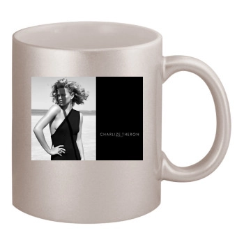 Charlize Theron 11oz Metallic Silver Mug