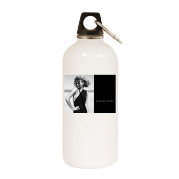 Charlize Theron White Water Bottle With Carabiner