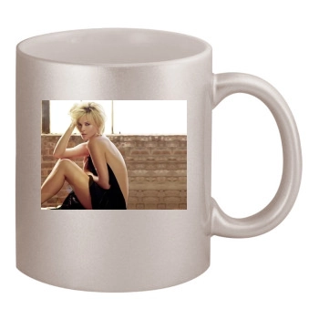 Charlize Theron 11oz Metallic Silver Mug