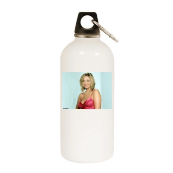 Charlotte Church White Water Bottle With Carabiner