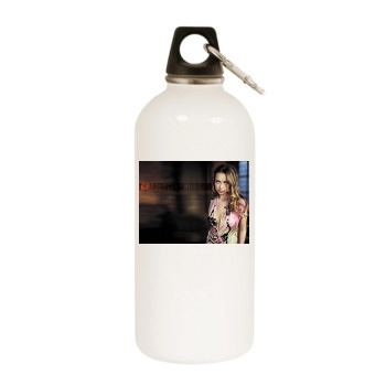 Charlotte Church White Water Bottle With Carabiner