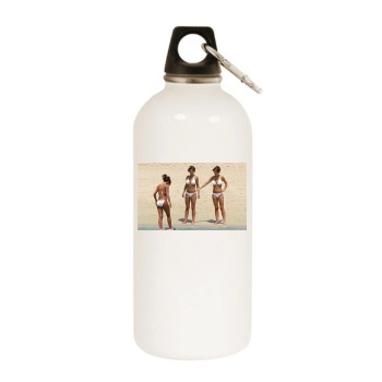 Cheryl Tweedy White Water Bottle With Carabiner