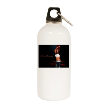 Cheryl Tweedy White Water Bottle With Carabiner