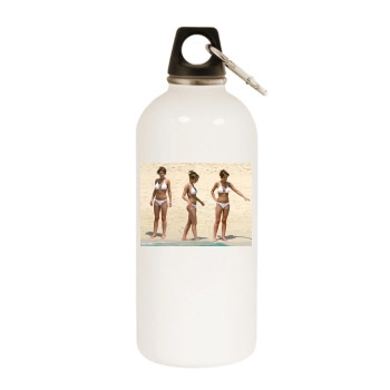 Cheryl Tweedy White Water Bottle With Carabiner