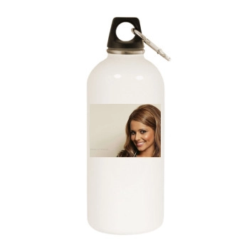 Cheryl Tweedy White Water Bottle With Carabiner