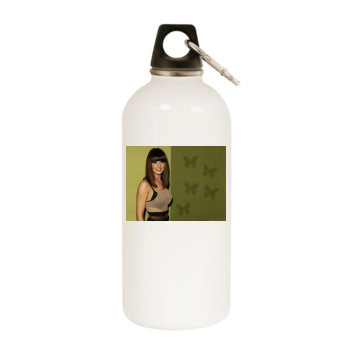 Cheryl Tweedy White Water Bottle With Carabiner