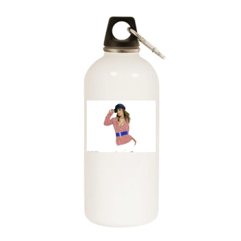 Cheryl Tweedy White Water Bottle With Carabiner