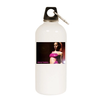 Cheryl Tweedy White Water Bottle With Carabiner