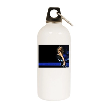 Cheryl Tweedy White Water Bottle With Carabiner