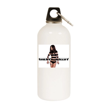 Cheryl Tweedy White Water Bottle With Carabiner