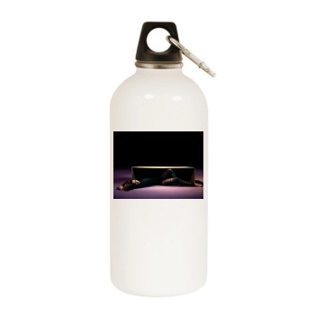 Cheryl Tweedy White Water Bottle With Carabiner