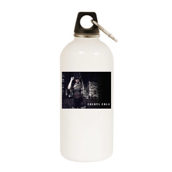 Cheryl Tweedy White Water Bottle With Carabiner