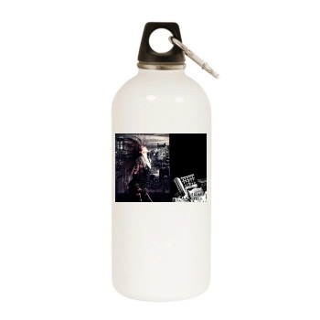 Cheryl Tweedy White Water Bottle With Carabiner