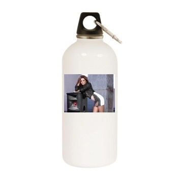 Cheryl Tweedy White Water Bottle With Carabiner