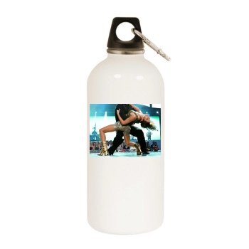 Cheryl Tweedy White Water Bottle With Carabiner