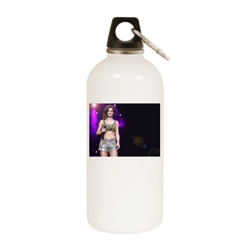 Cheryl Tweedy White Water Bottle With Carabiner