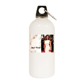 Cheryl Tweedy White Water Bottle With Carabiner