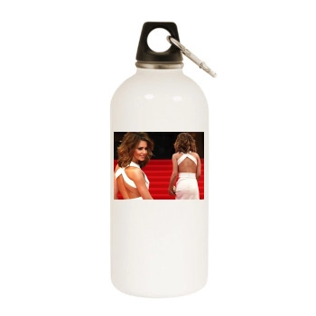 Cheryl Tweedy White Water Bottle With Carabiner