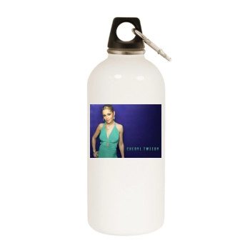 Cheryl Tweedy White Water Bottle With Carabiner