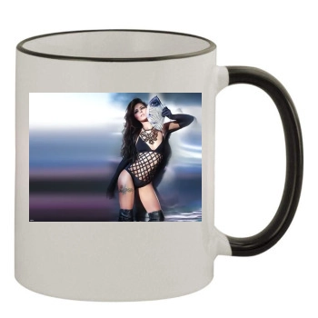 Cheryl Tweedy 11oz Colored Rim & Handle Mug