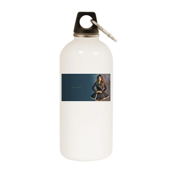 Cheryl Tweedy White Water Bottle With Carabiner