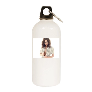 Cheryl Tweedy White Water Bottle With Carabiner