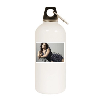 Cheryl Tweedy White Water Bottle With Carabiner