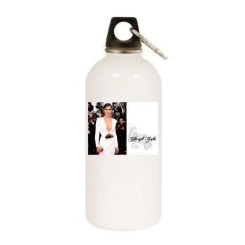 Cheryl Tweedy White Water Bottle With Carabiner