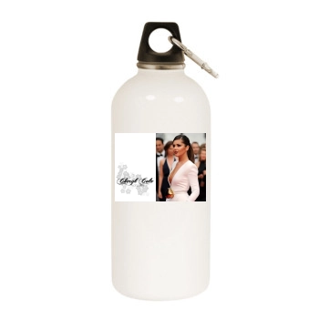 Cheryl Tweedy White Water Bottle With Carabiner