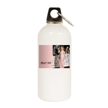 Cheryl Tweedy White Water Bottle With Carabiner