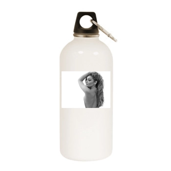 Cheryl Tweedy White Water Bottle With Carabiner