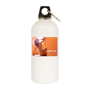 Cheryl Tweedy White Water Bottle With Carabiner