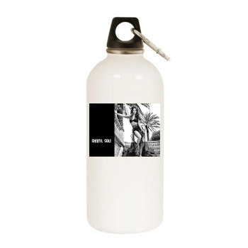 Cheryl Tweedy White Water Bottle With Carabiner