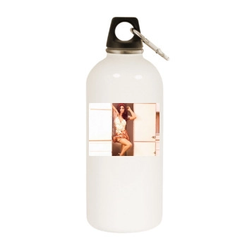 Cheryl Tweedy White Water Bottle With Carabiner