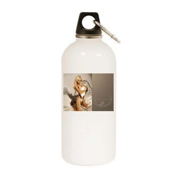 Christina Aguilera White Water Bottle With Carabiner