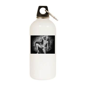 Christina Aguilera White Water Bottle With Carabiner