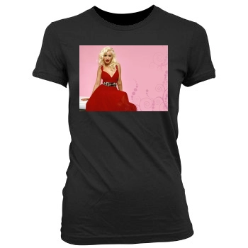 Christina Aguilera Women's Junior Cut Crewneck T-Shirt