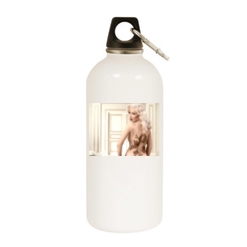 Christina Aguilera White Water Bottle With Carabiner