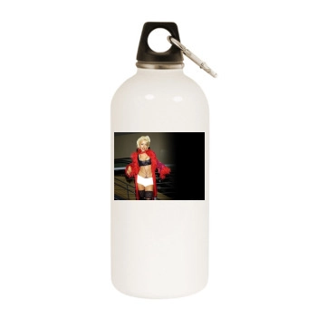 Christina Aguilera White Water Bottle With Carabiner