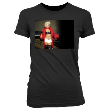 Christina Aguilera Women's Junior Cut Crewneck T-Shirt