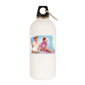 Christina Aguilera White Water Bottle With Carabiner