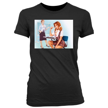 Christina Aguilera Women's Junior Cut Crewneck T-Shirt