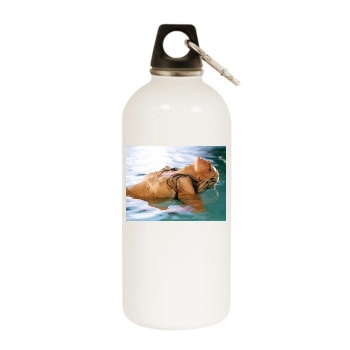 Christina Aguilera White Water Bottle With Carabiner