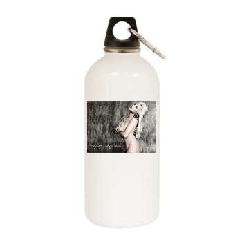 Christina Aguilera White Water Bottle With Carabiner