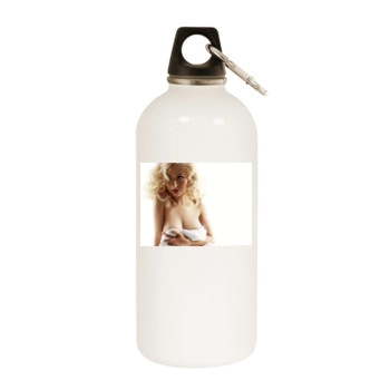 Christina Aguilera White Water Bottle With Carabiner