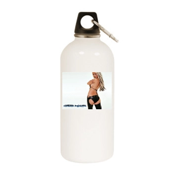 Christina Aguilera White Water Bottle With Carabiner