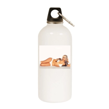 Christina Aguilera White Water Bottle With Carabiner